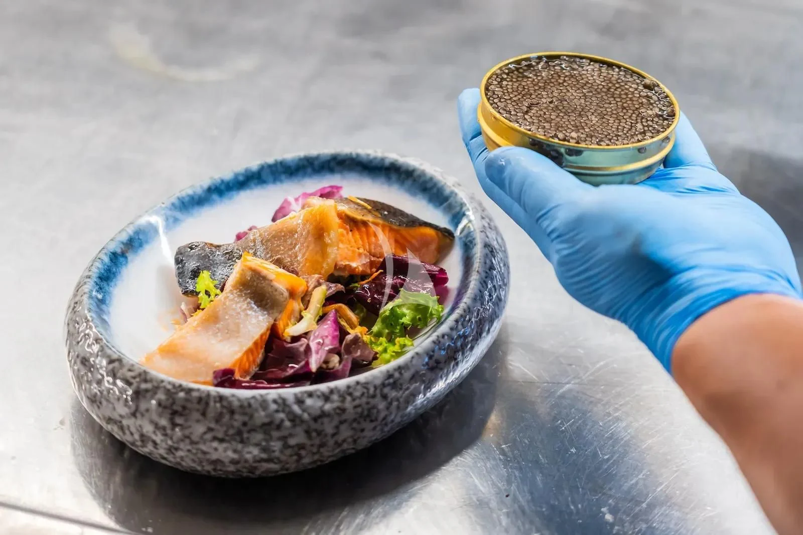 a bowl of food aboard TE MANU Yacht for Charter