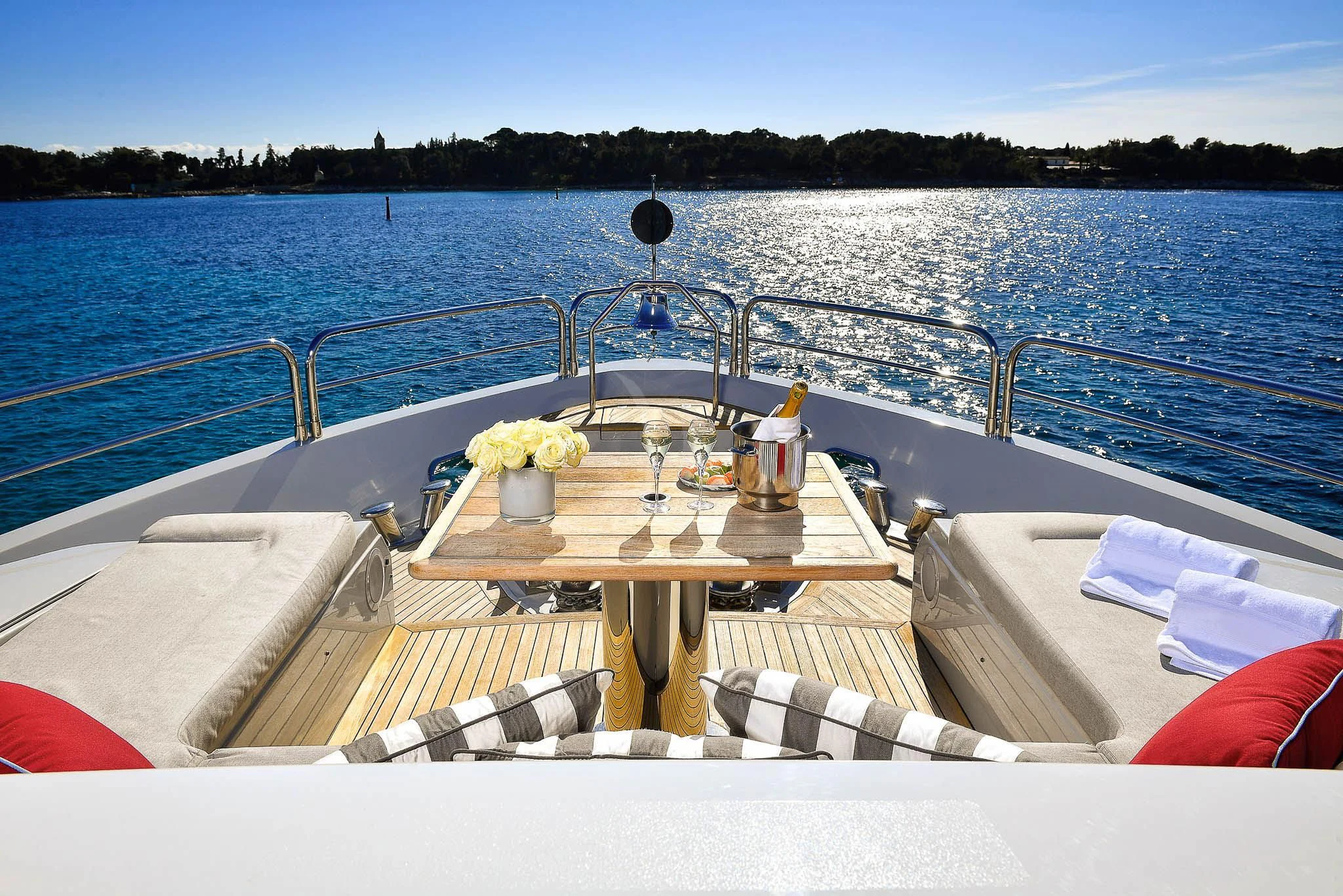 a boat on the water aboard TENACITY Yacht for Sale