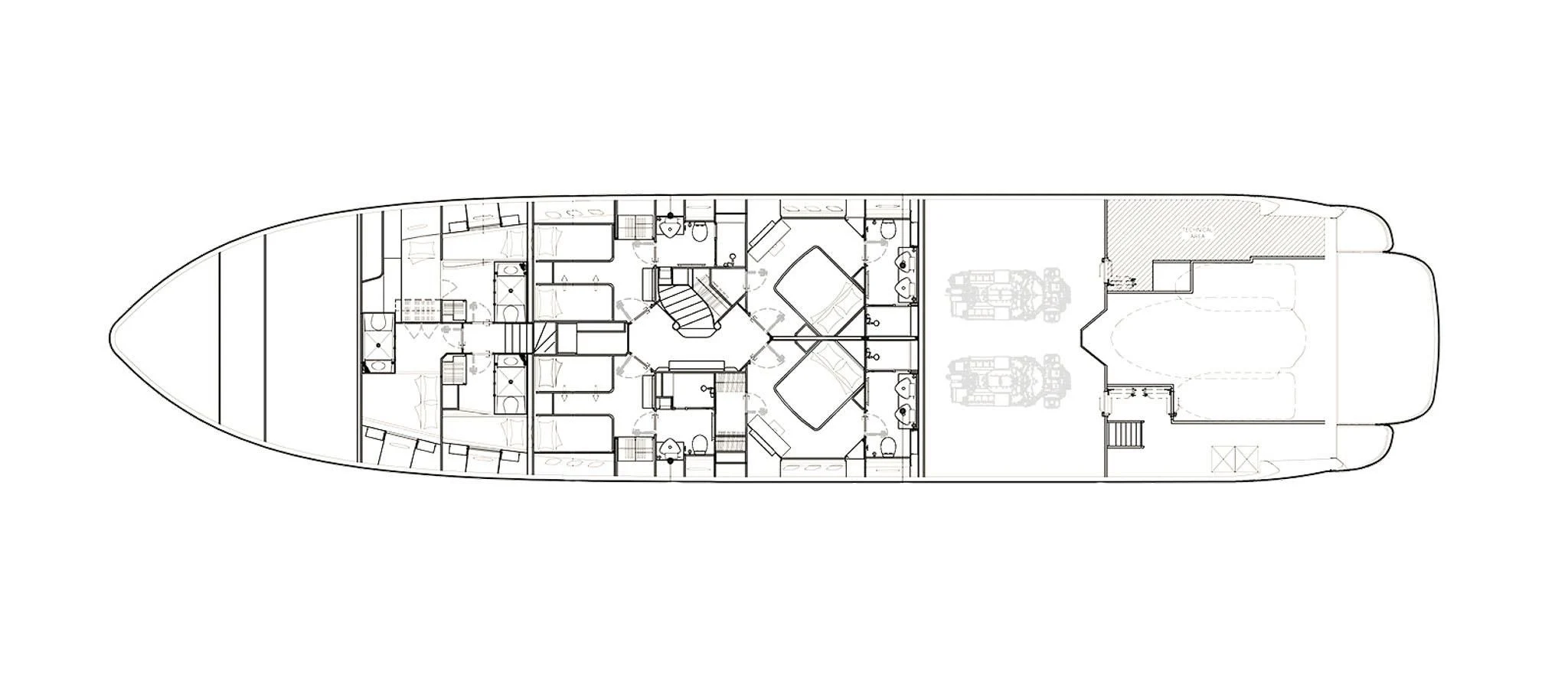 diagram, engineering drawing aboard TENACITY Yacht for Sale