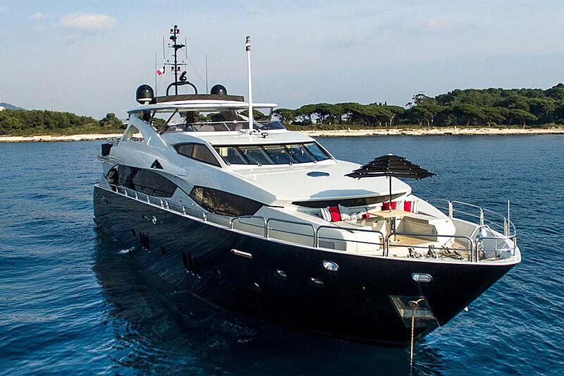 a boat on the water aboard TENACITY Yacht for Sale