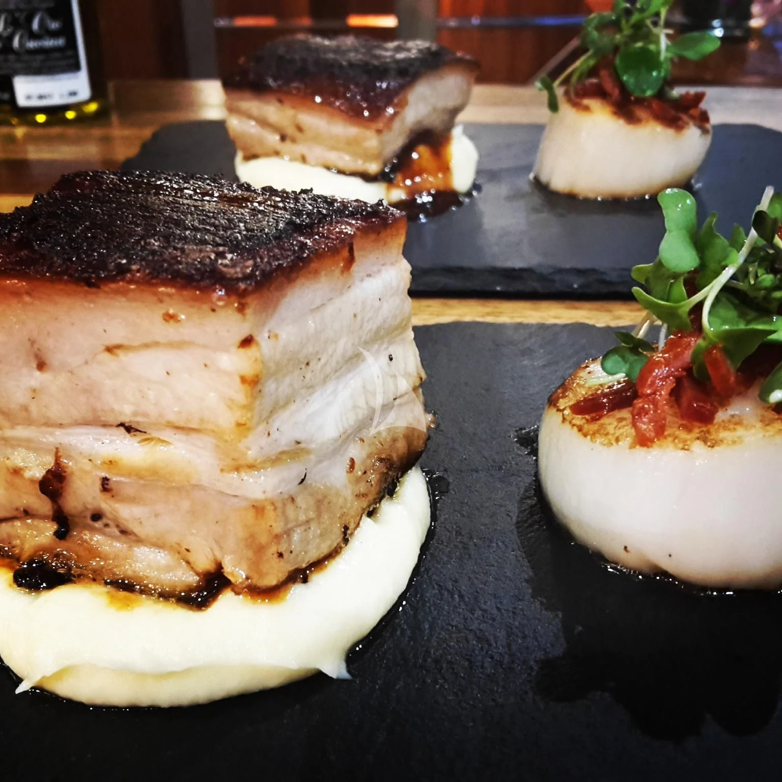 a plate of desserts aboard TENACITY Yacht for Sale