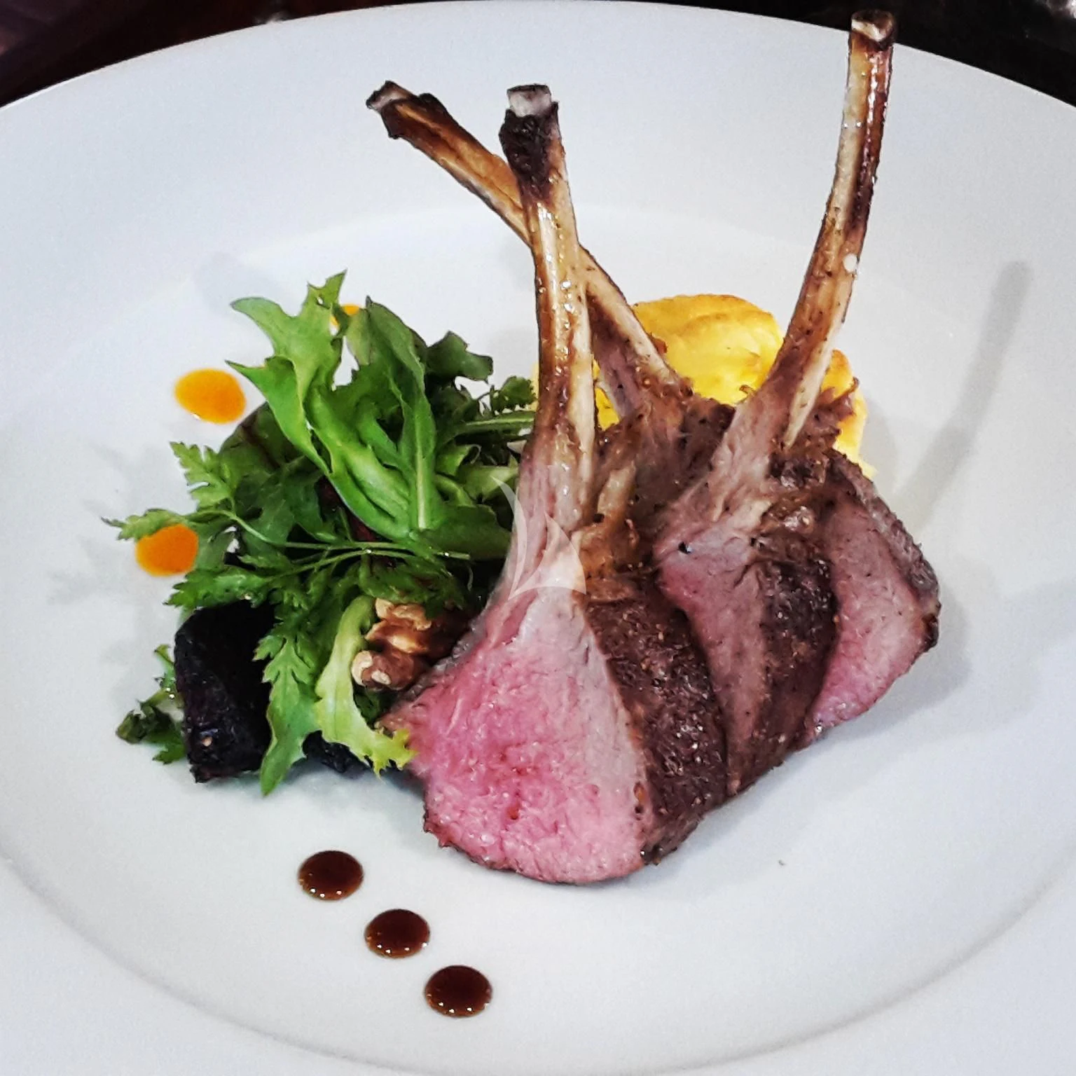 a piece of meat with a stick aboard TENACITY Yacht for Sale