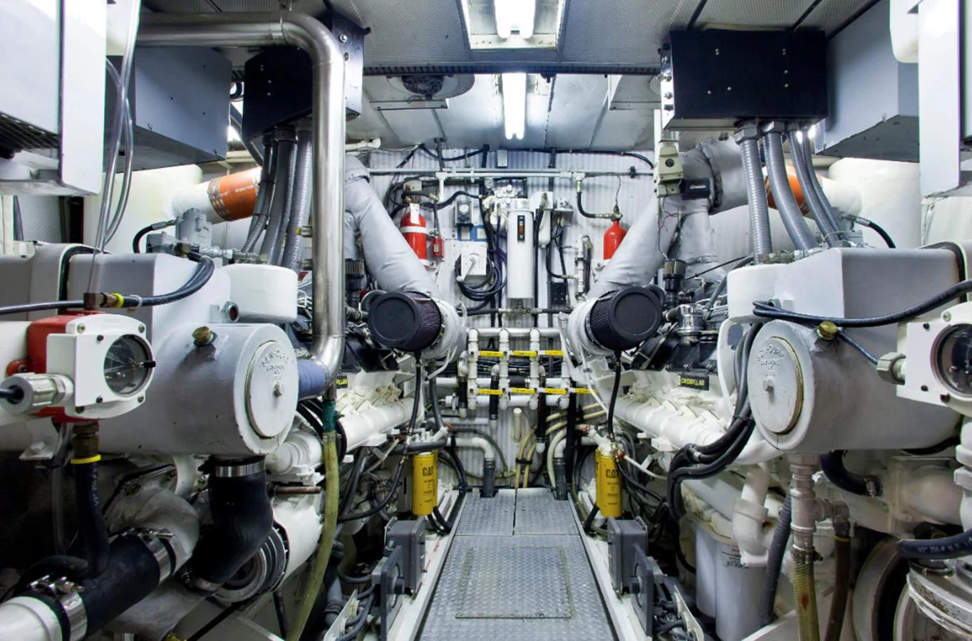 a large machine with many pipes aboard GOLDEN EAGLE Yacht for Sale