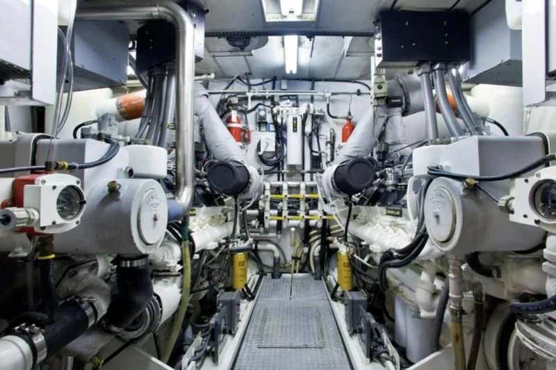 a large machine with many pipes aboard GOLDEN EAGLE Yacht for Sale