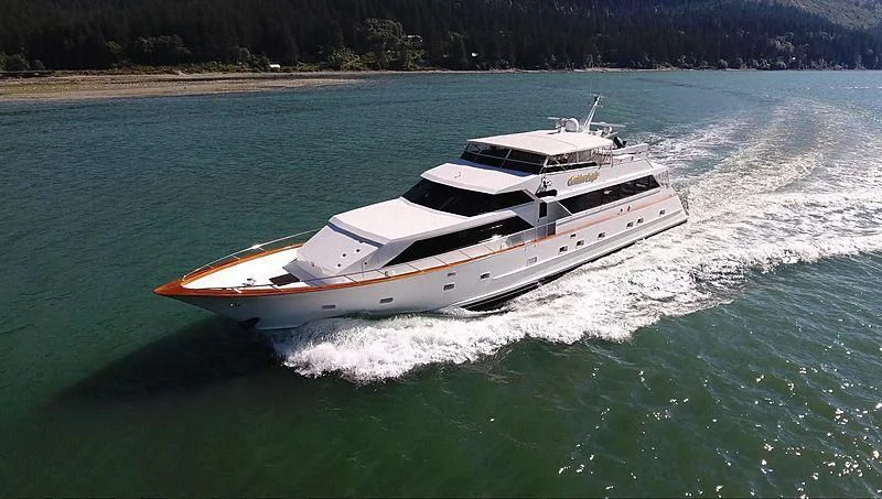 a boat on the water aboard GOLDEN EAGLE Yacht for Sale