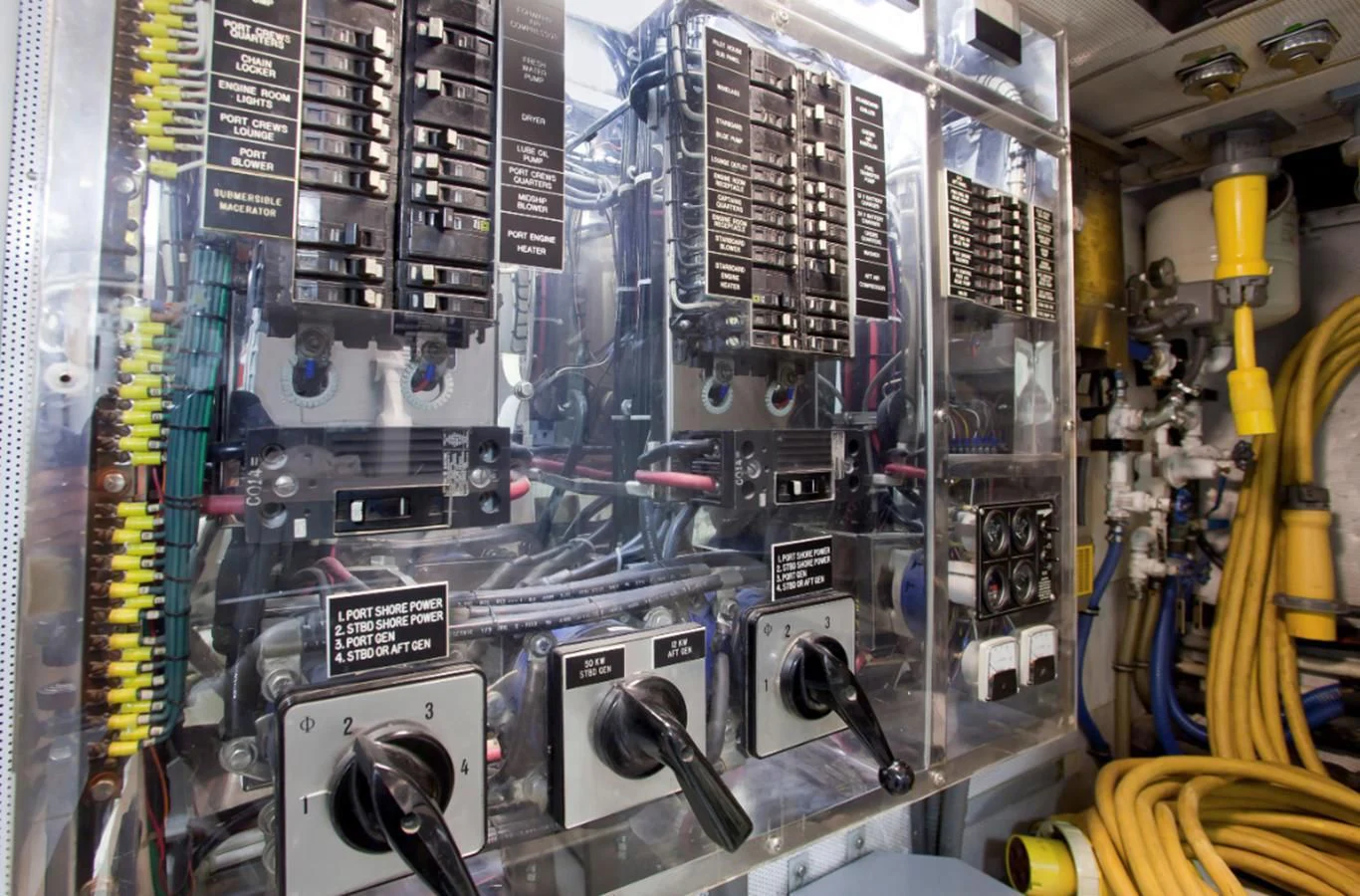 a large room with machinery aboard GOLDEN EAGLE Yacht for Sale