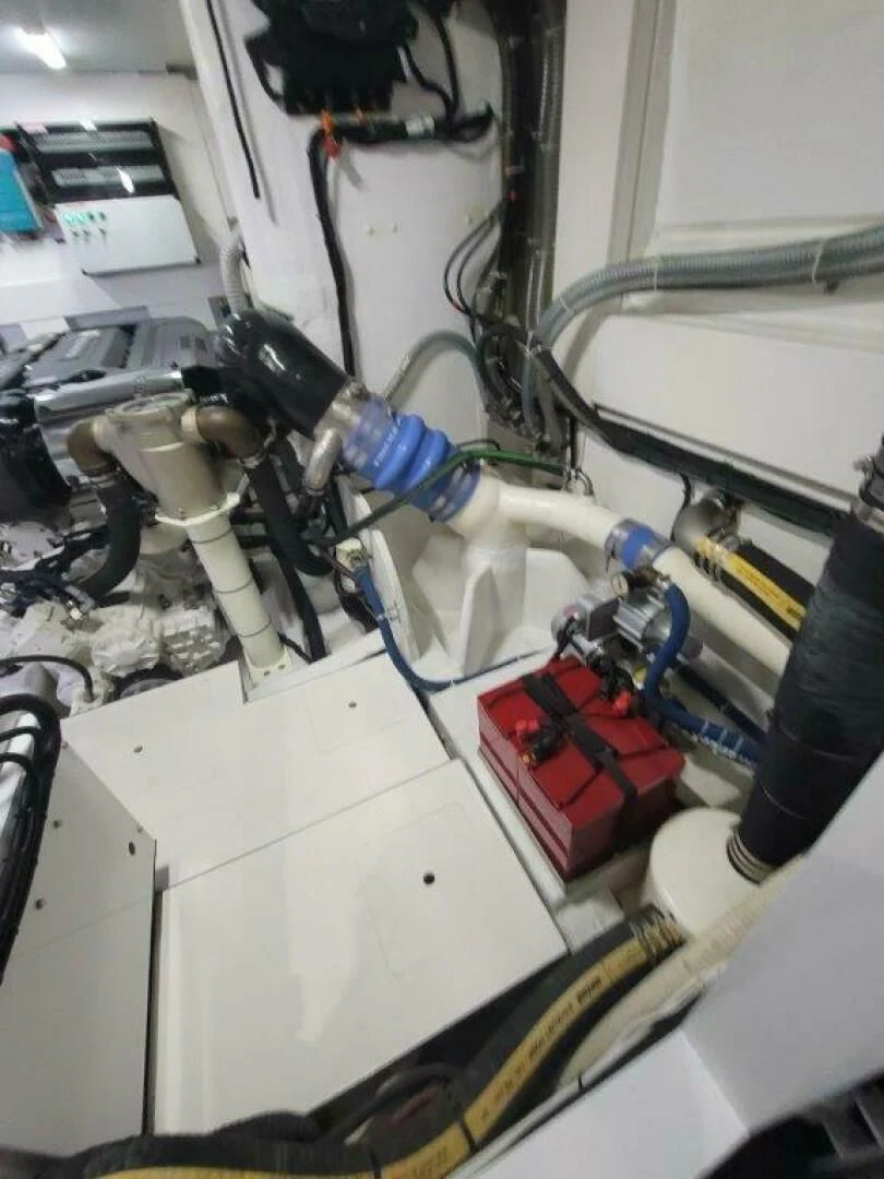 a machine with a red box aboard GODSPEED Yacht for Sale