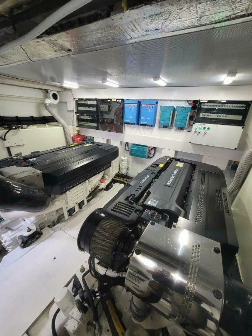 a machine with wires and buttons aboard GODSPEED Yacht for Sale