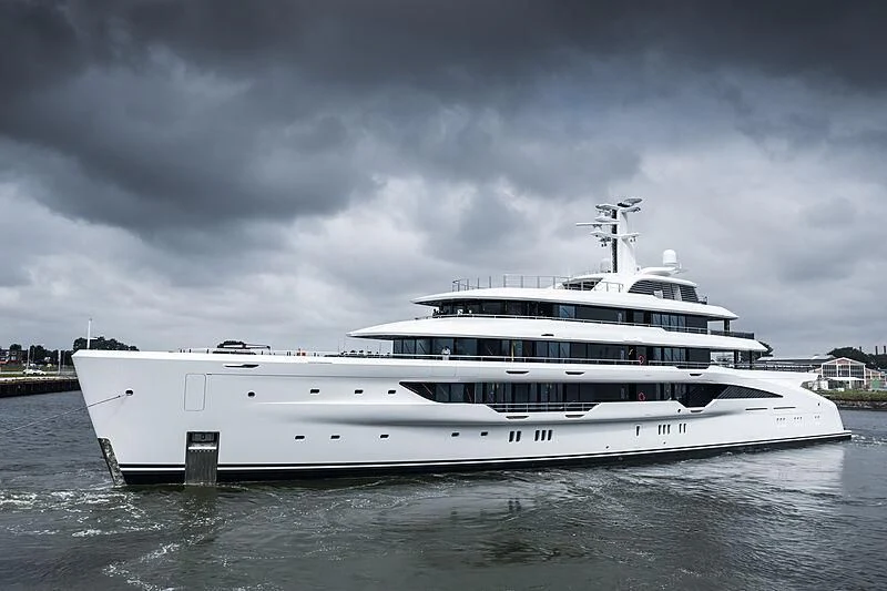 a white yacht in the water aboard ENERGY Yacht for Sale