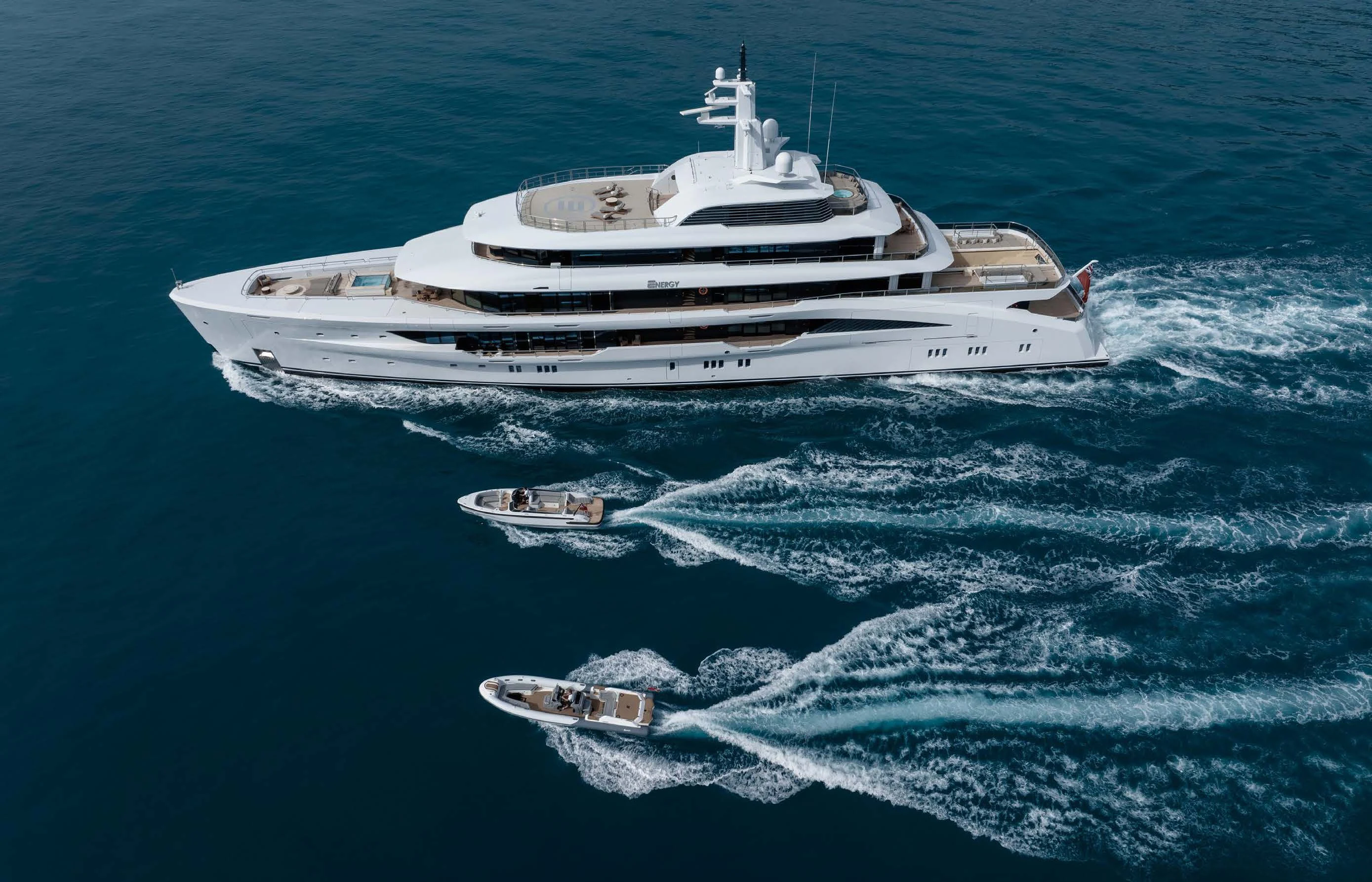 a boat in the water aboard ENERGY Yacht for Sale