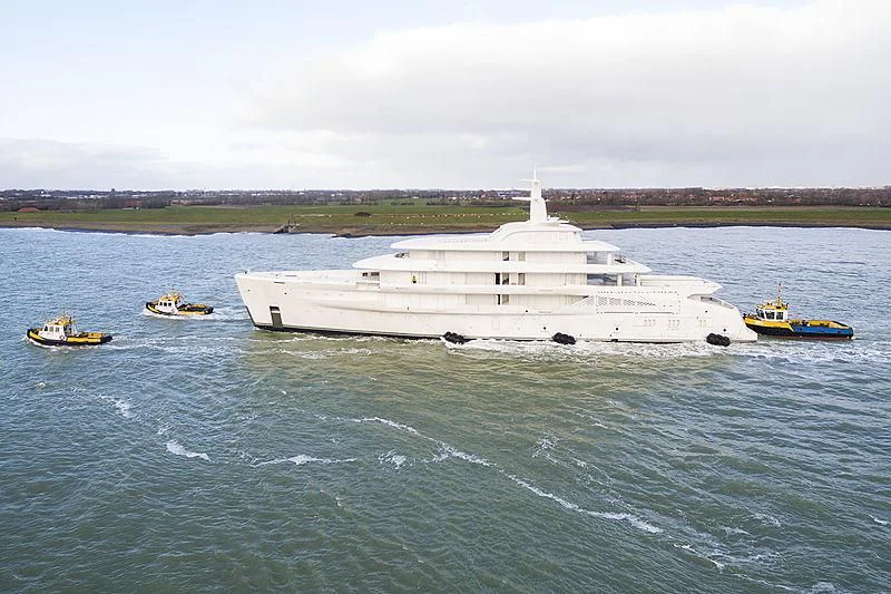 a large white ship in the water aboard ENERGY Yacht for Sale