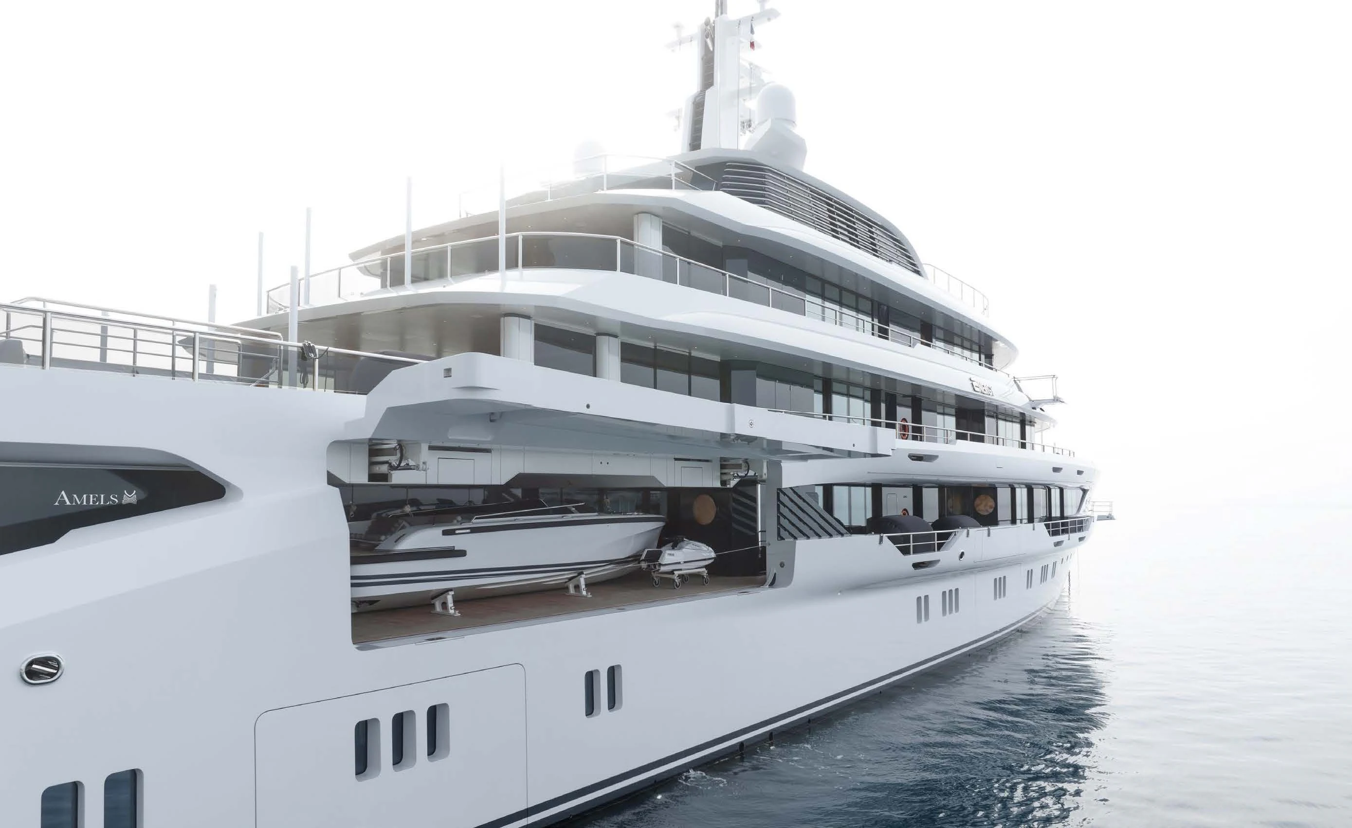 a large white yacht aboard ENERGY Yacht for Sale