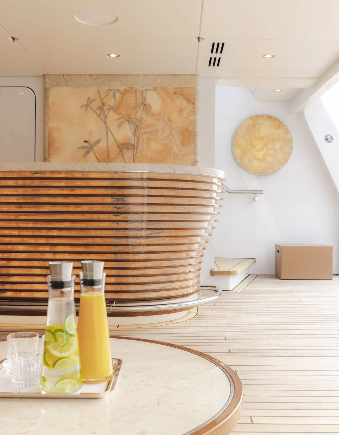 a kitchen with a large oven aboard ENERGY Yacht for Sale
