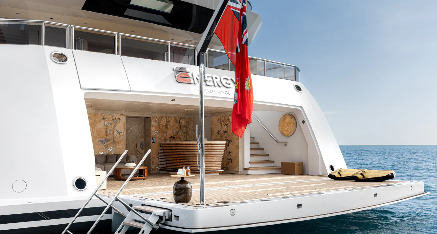 a boat on the water aboard ENERGY Yacht for Sale