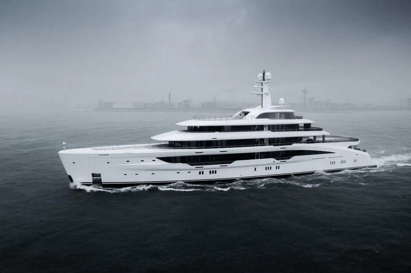 a large white yacht aboard ENERGY Yacht for Sale