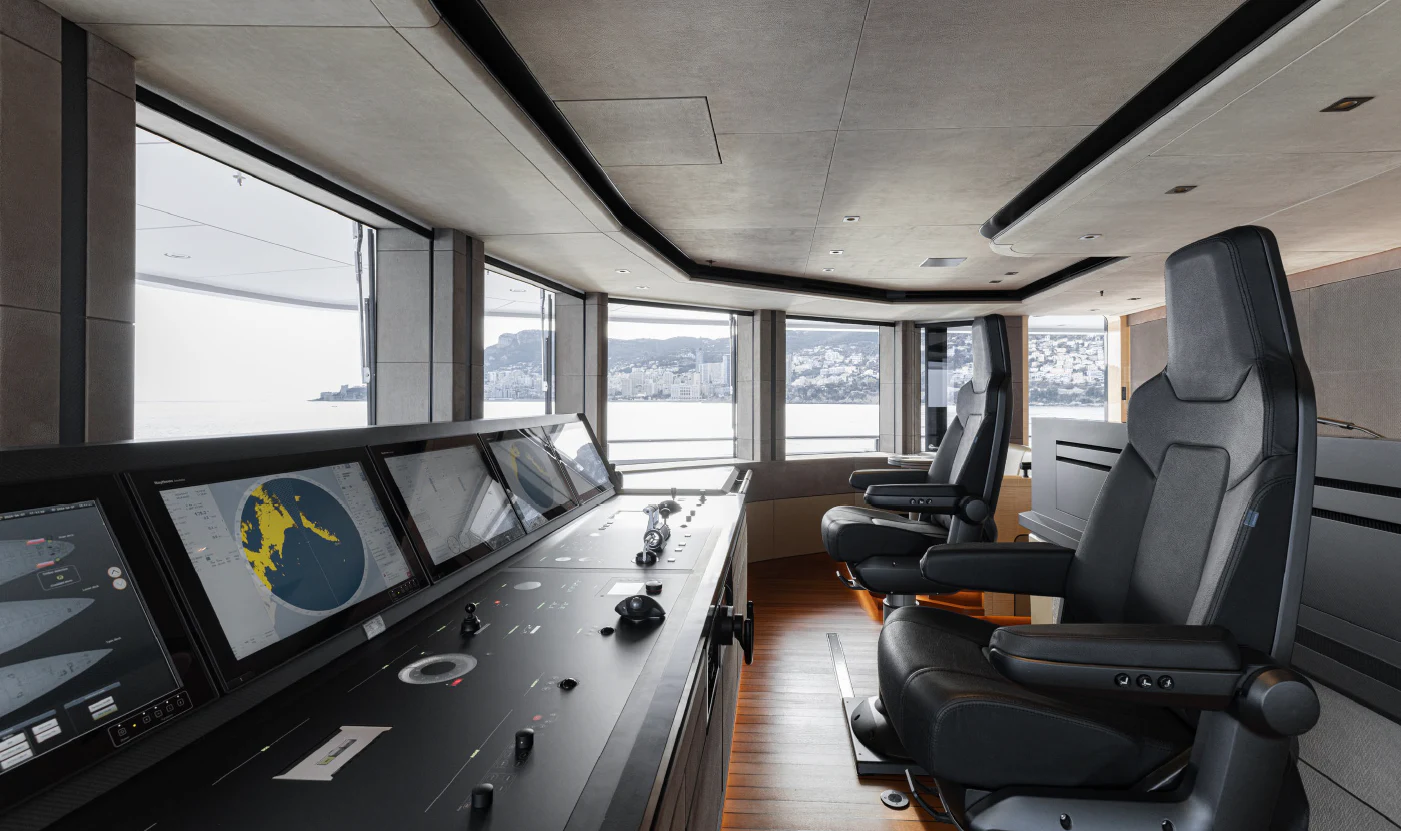 inside of a bus aboard ENERGY Yacht for Sale