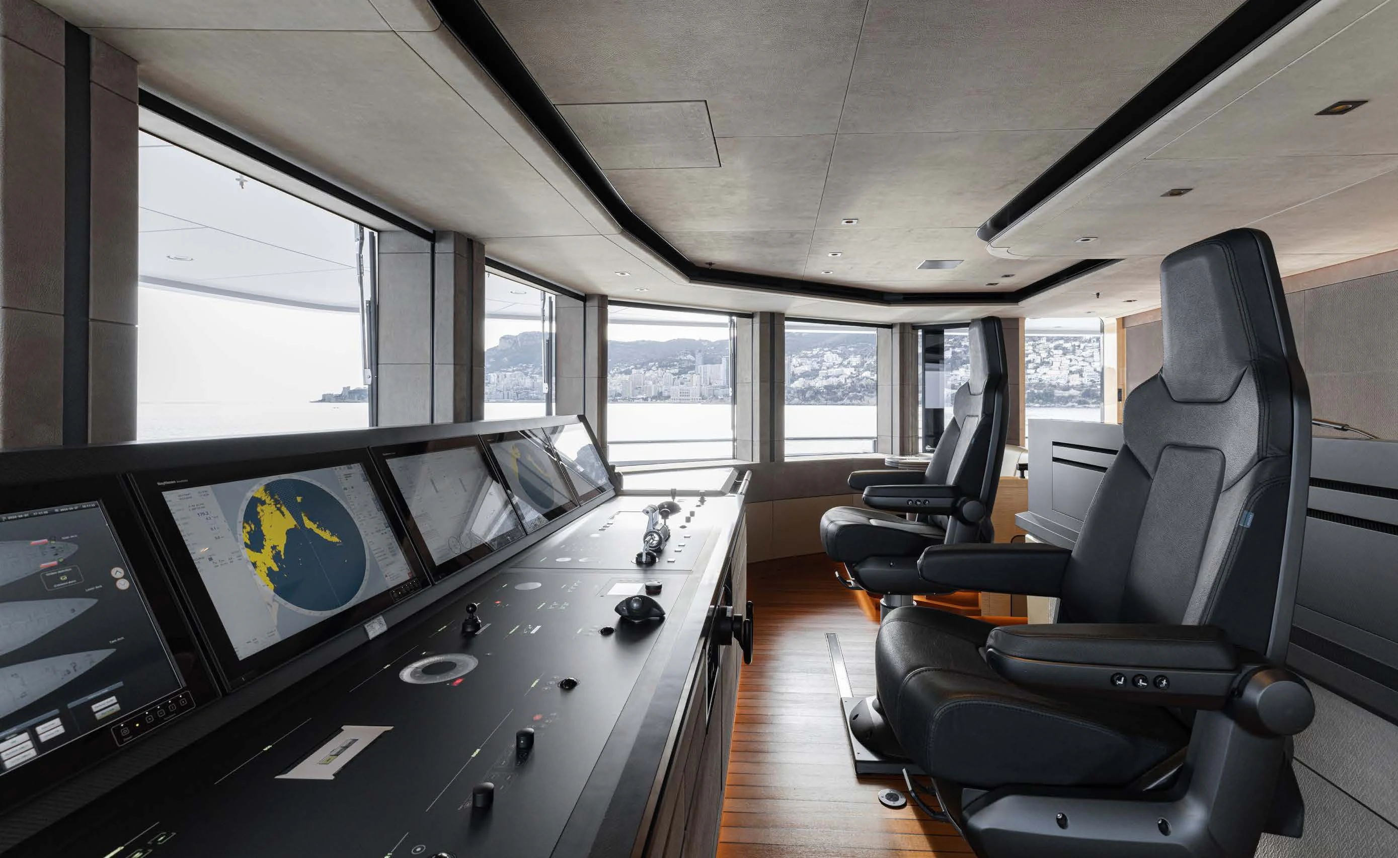 inside of a bus aboard ENERGY Yacht for Sale