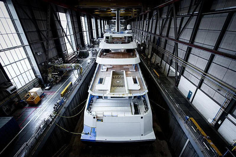 inside view of a factory aboard ENERGY Yacht for Sale