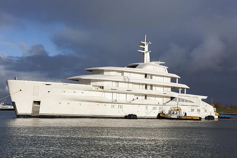 a large white ship in the water aboard ENERGY Yacht for Sale