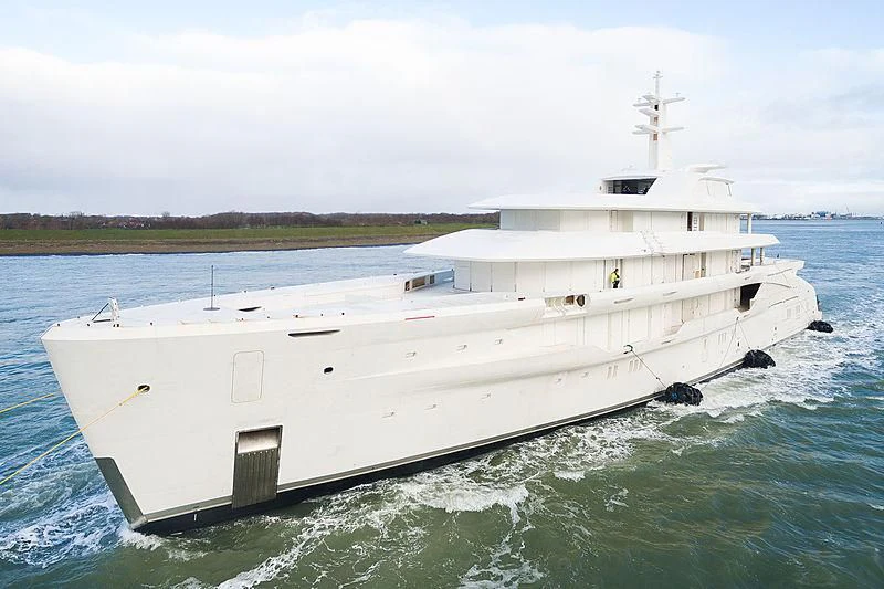a white boat in the water aboard ENERGY Yacht for Sale