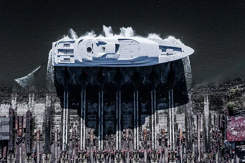 a stadium with a crowd of people in the stands aboard ENERGY Yacht for Sale