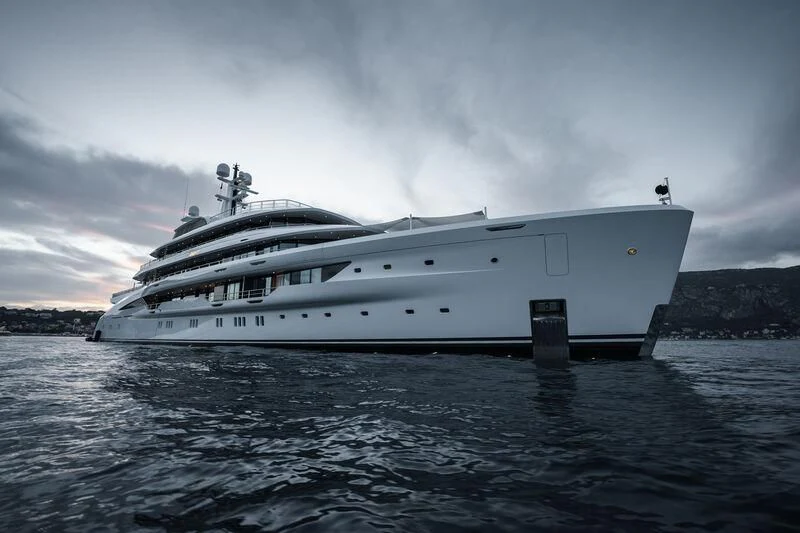 a white boat in the water aboard ENERGY Yacht for Sale