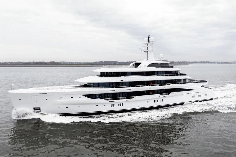 a white boat on the water aboard ENERGY Yacht for Sale