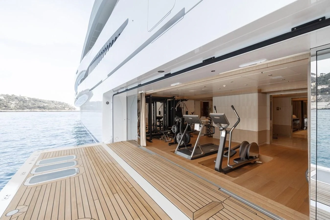 a deck on a boat aboard ENERGY Yacht for Sale