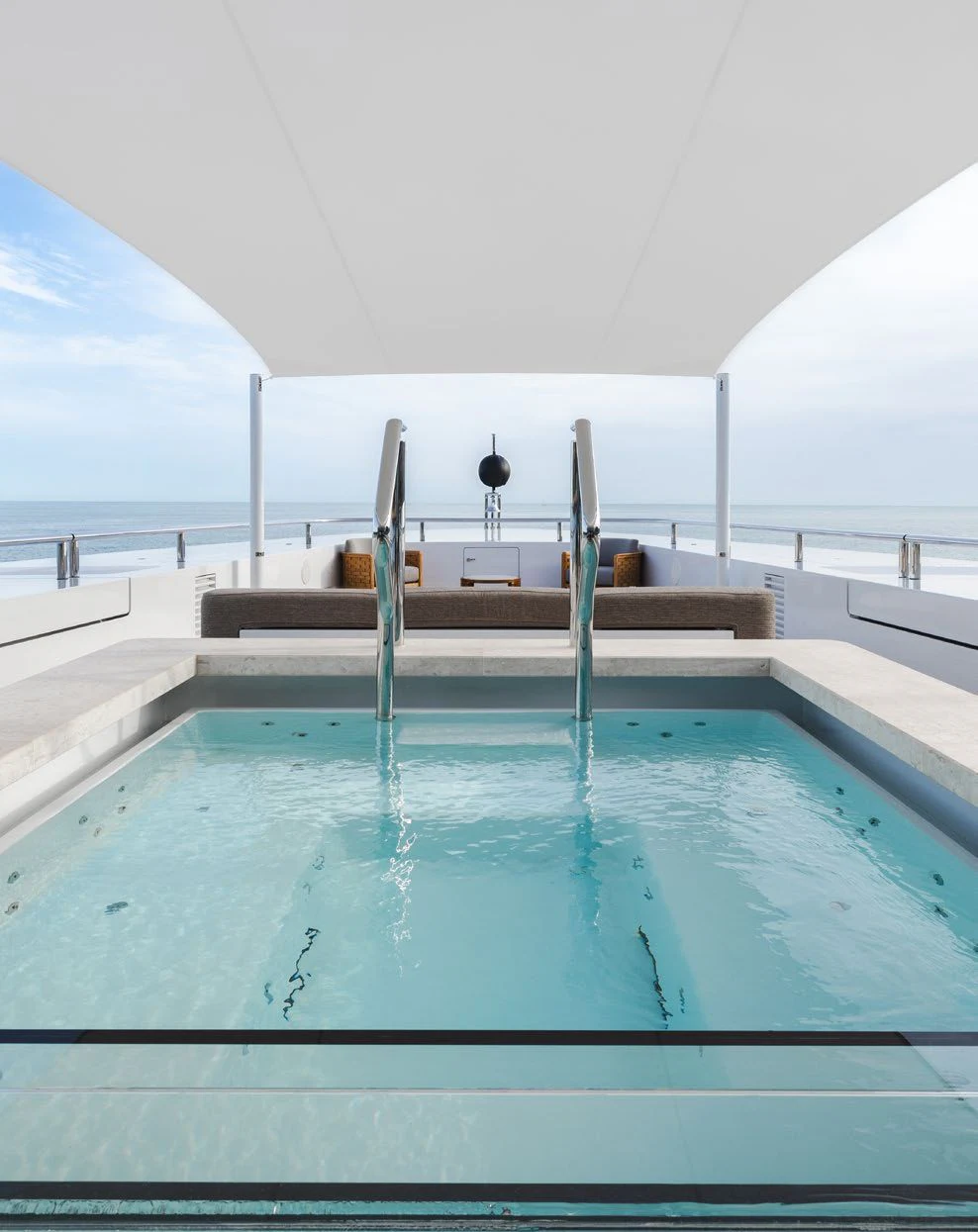 a pool with a water slide aboard ENERGY Yacht for Sale
