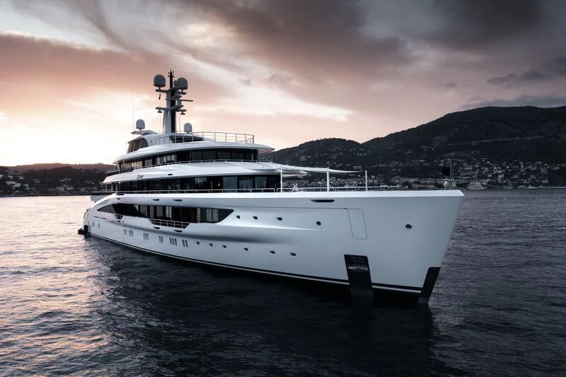 a white boat in the water aboard ENERGY Yacht for Sale