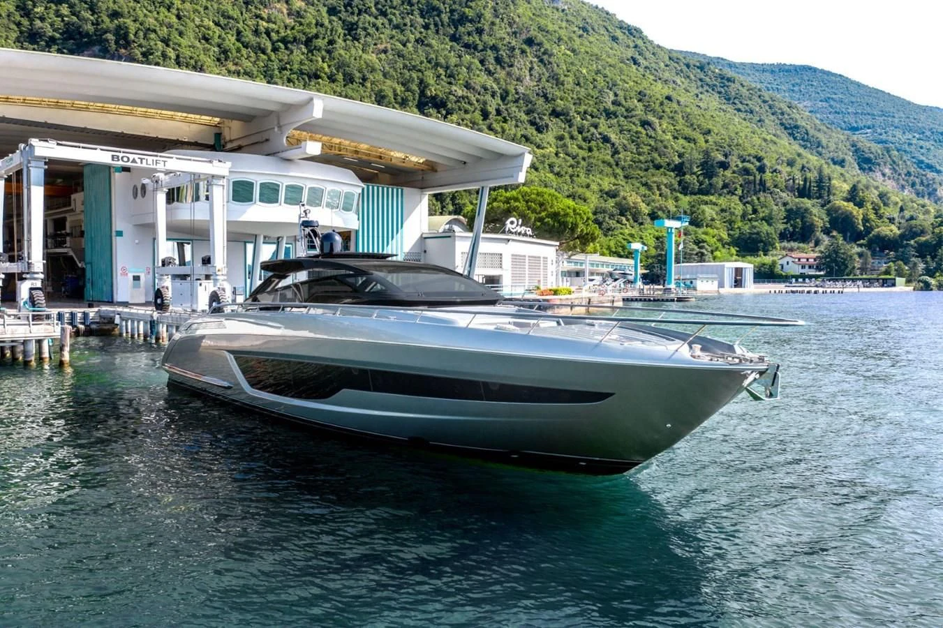 a boat in the water aboard RIVA 68' DIABLE Yacht for Sale