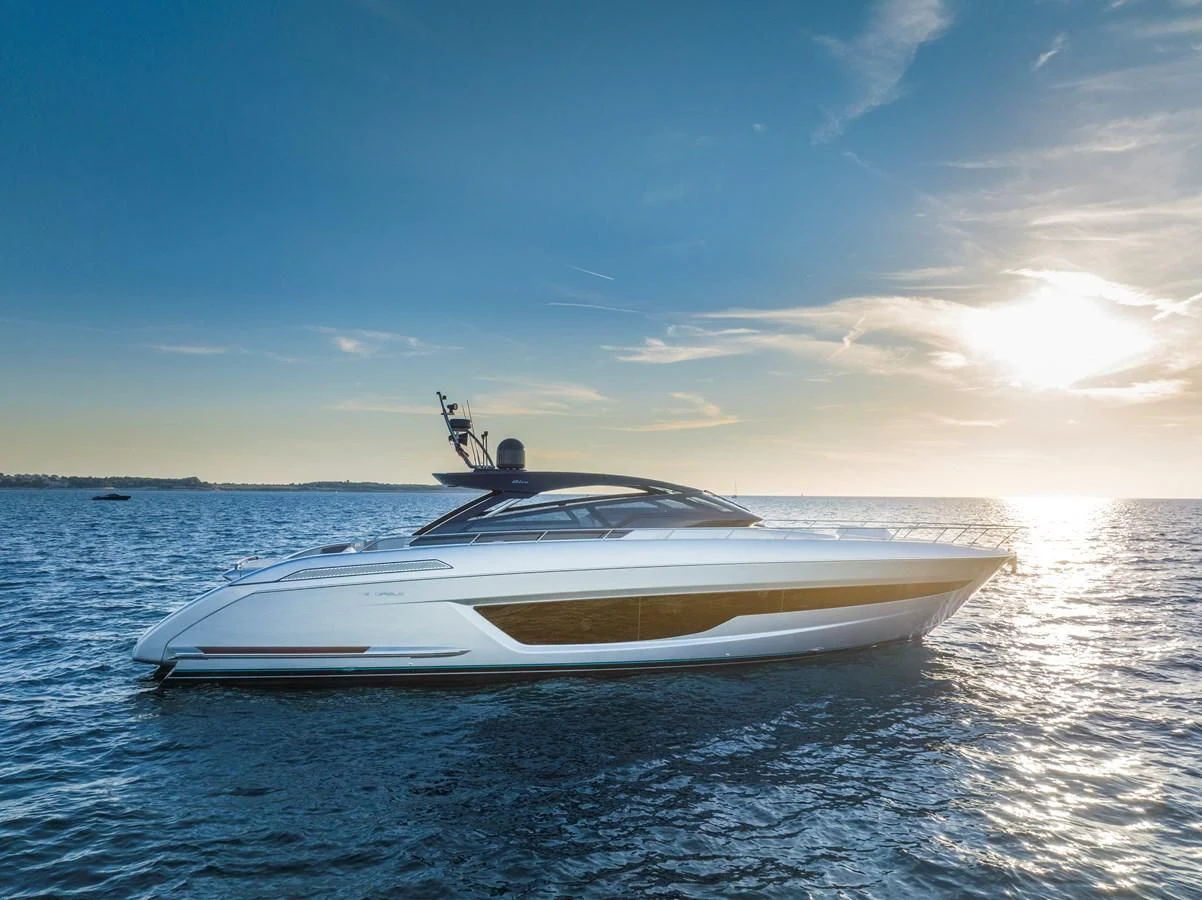 a boat on the water aboard RIVA 68' DIABLE Yacht for Sale
