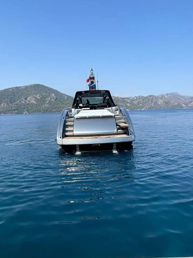 a boat on the water aboard RIVA 68' DIABLE Yacht for Sale