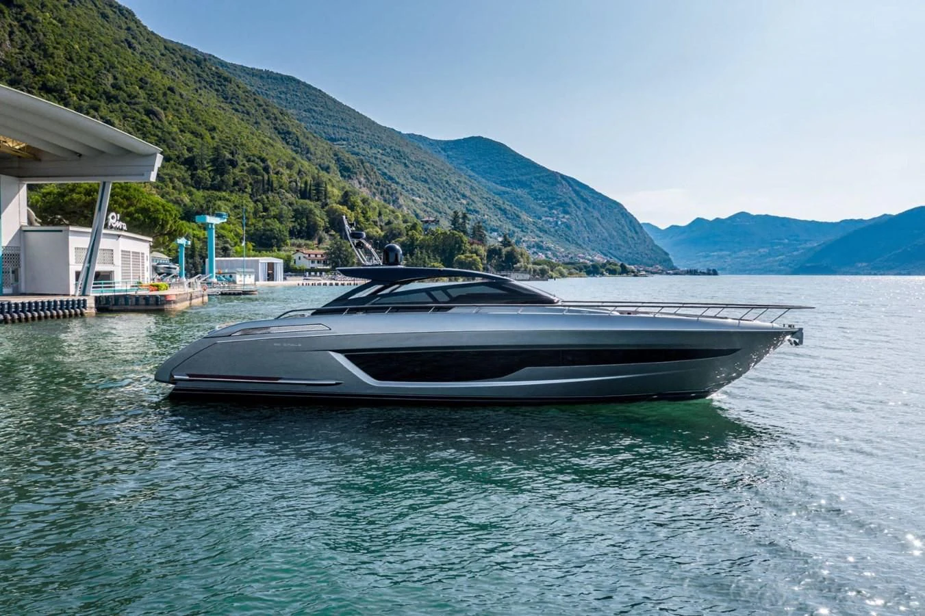 a boat on the water aboard RIVA 68' DIABLE Yacht for Sale