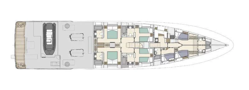 diagram aboard A+ Yacht for Charter