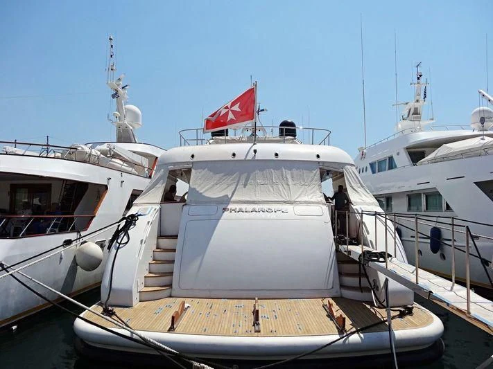 a group of boats are parked in a harbor aboard PAREAKI II Yacht for Sale