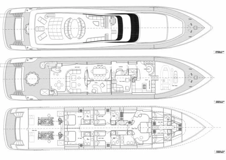 diagram, engineering drawing aboard PAREAKI II Yacht for Sale