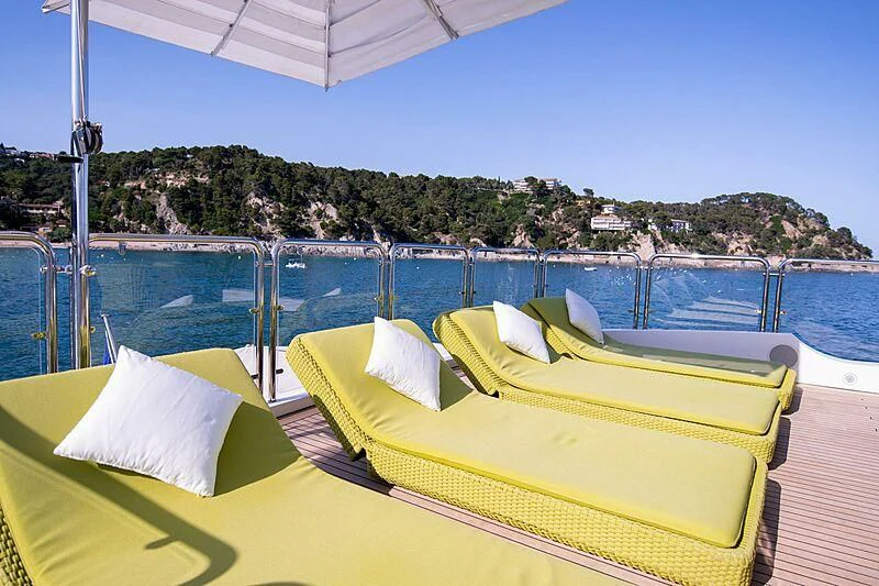 a boat on the water aboard EDESIA Yacht for Sale