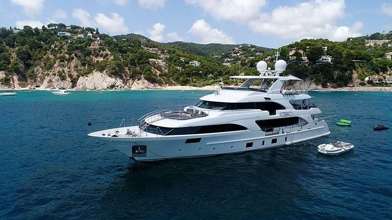 a yacht in the water aboard EDESIA Yacht for Sale