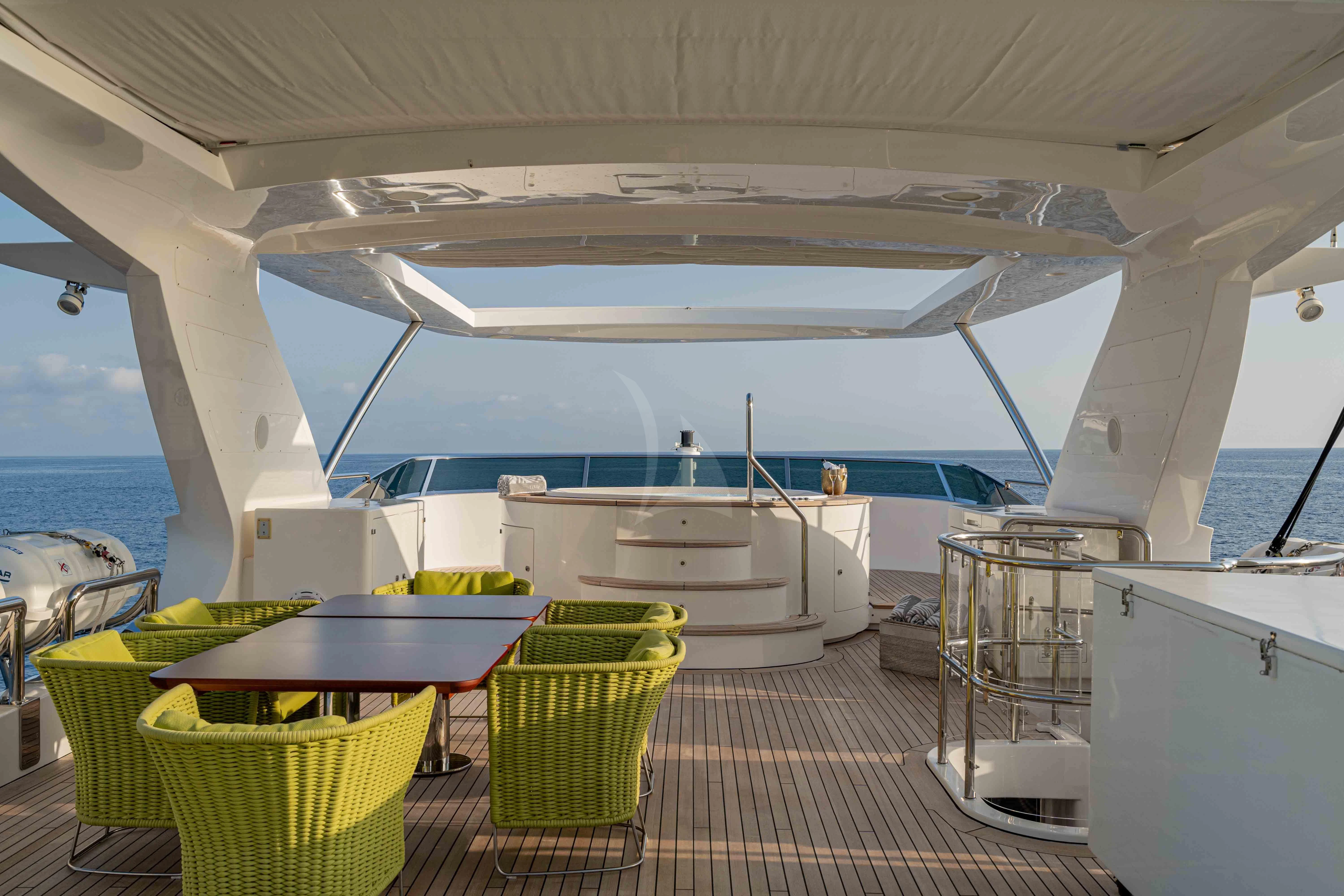 a boat on the water aboard EDESIA Yacht for Sale