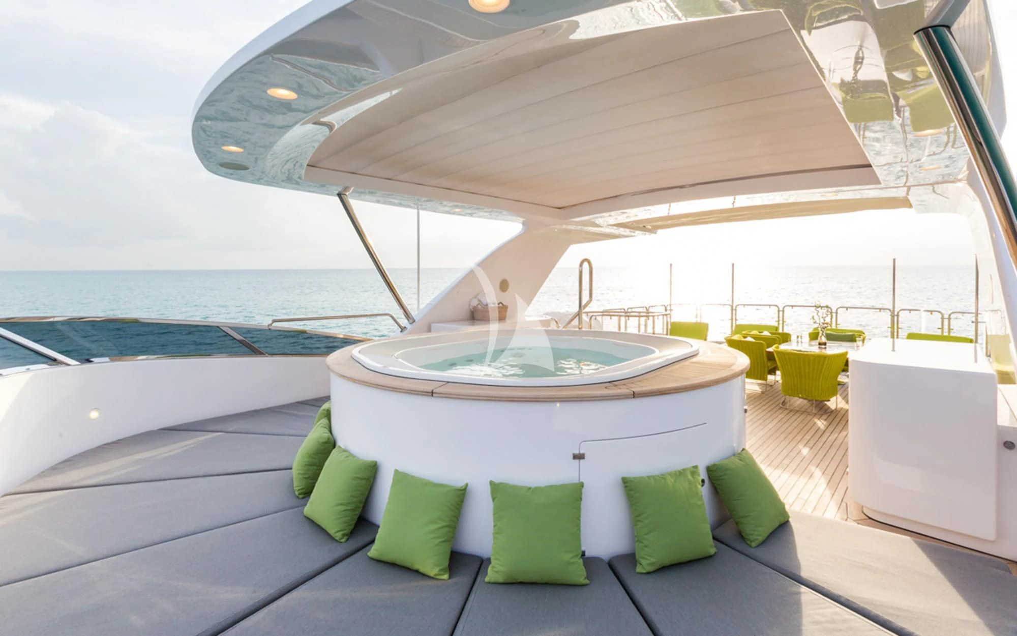 a pool with a large tub aboard EDESIA Yacht for Sale