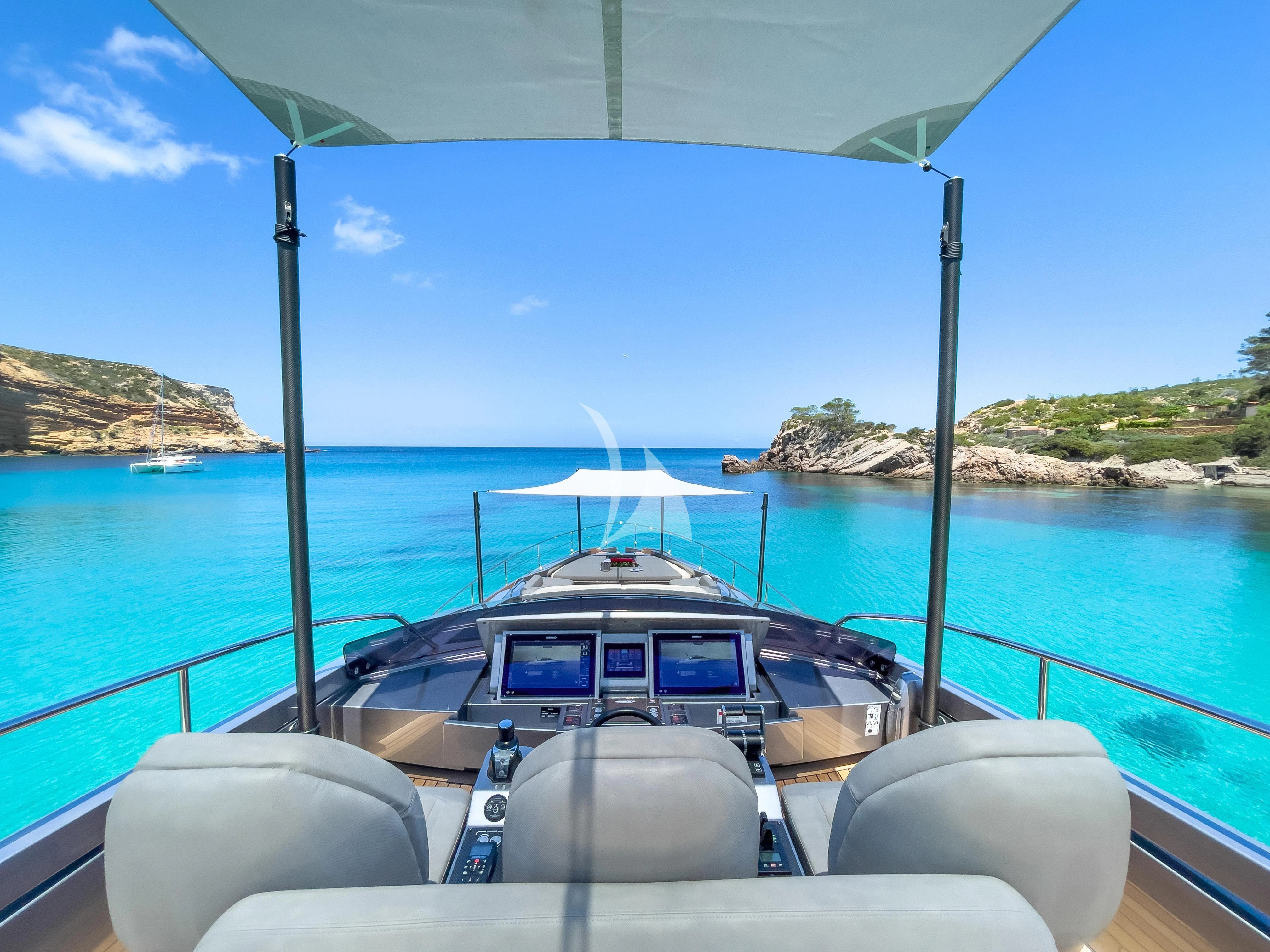 a boat on the water aboard BEYOND Yacht for Sale