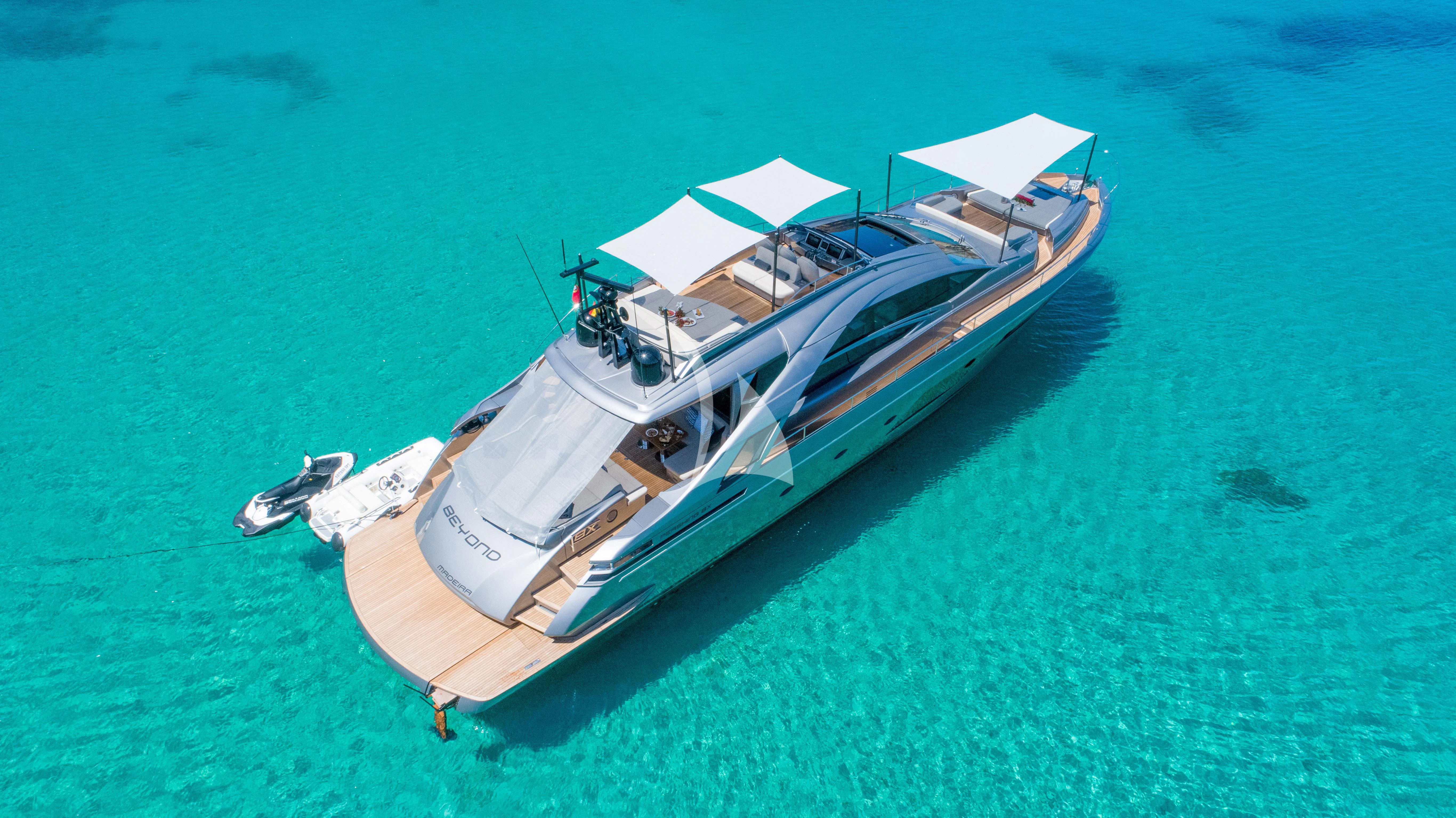 a boat in the water aboard BEYOND Yacht for Sale