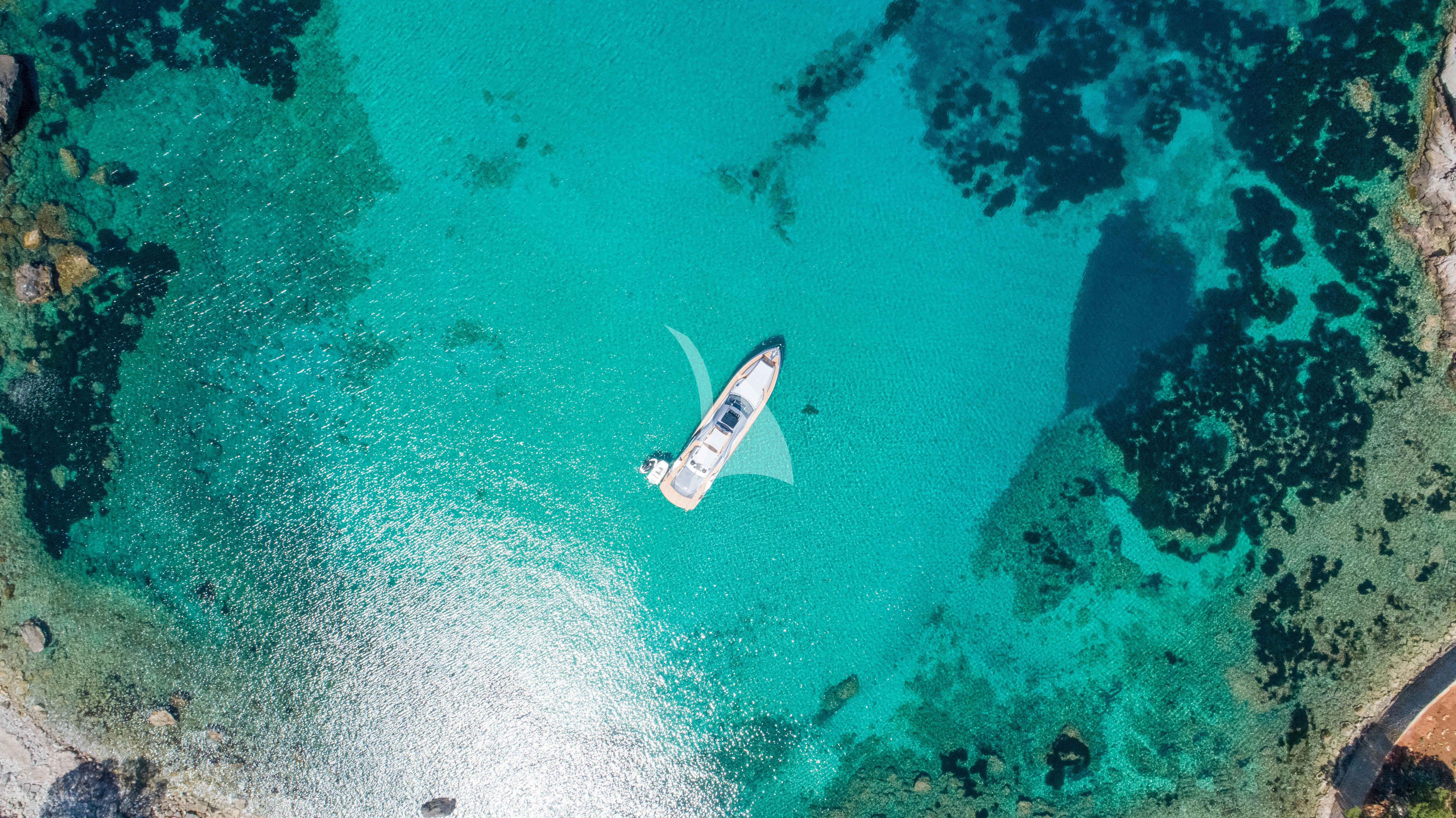 a boat in the water aboard BEYOND Yacht for Sale