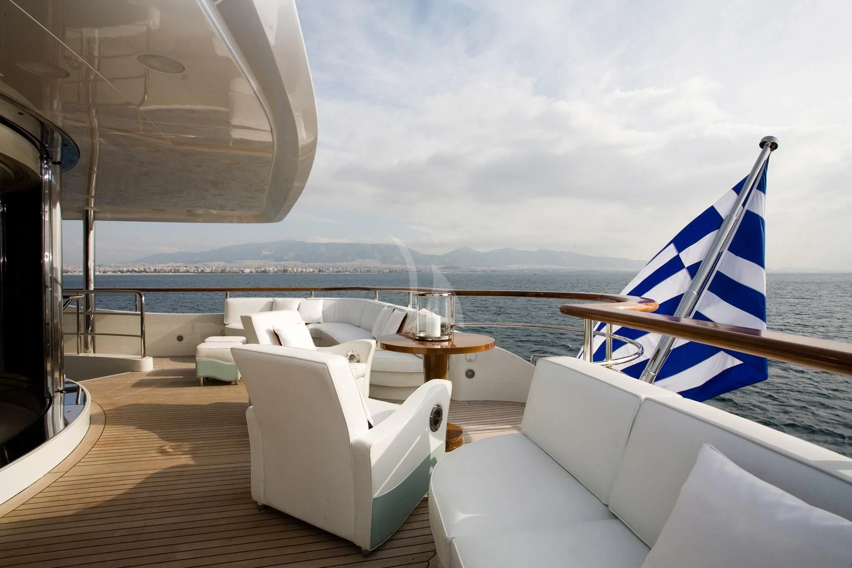 a boat on a deck aboard SUNDAY Yacht for Charter