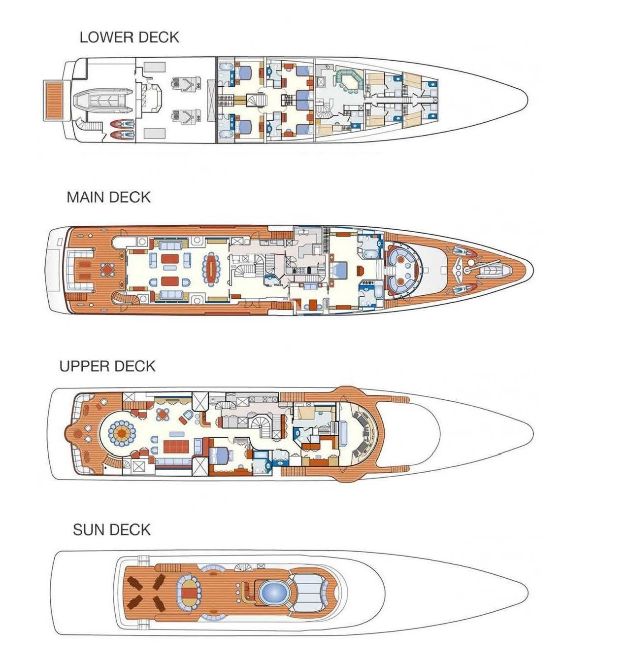 diagram aboard SUNDAY Yacht for Charter
