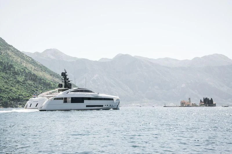a boat on the water aboard AURORA Yacht for Sale