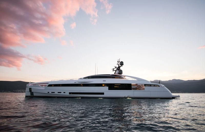 a boat on the water aboard AURORA Yacht for Sale