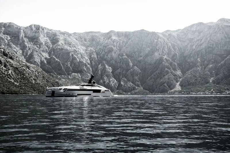 a person on a boat in the water aboard AURORA Yacht for Sale
