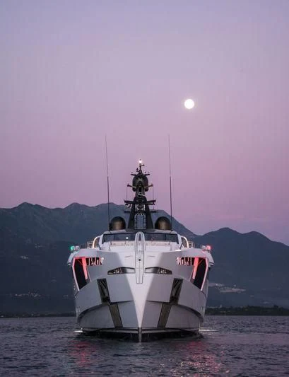 a boat in the water aboard AURORA Yacht for Sale